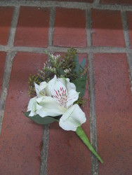 White Alstromeria Boutonniere from Carter's Flower Shop in Farmville, VA