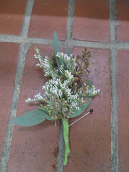 Caspia and Seeded Eucalyptus Boutonniere from Carter's Flower Shop in Farmville, VA