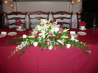 Head Table Arrangement from Carter's Flower Shop in Farmville, VA