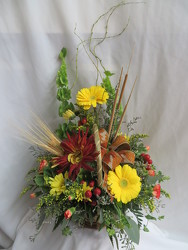 Fall Wicker Basket from Carter's Flower Shop in Farmville, VA