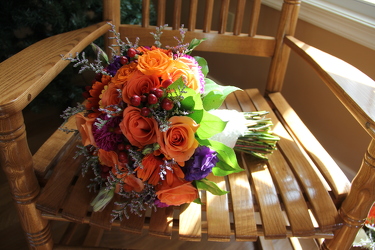 Bridal Bouquet Vibrant Burst from Carter's Flower Shop in Farmville, VA