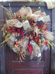 Fall Wreath 11 from Carter's Flower Shop in Farmville, VA