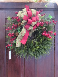 Winter Wreath 15 from Carter's Flower Shop in Farmville, VA