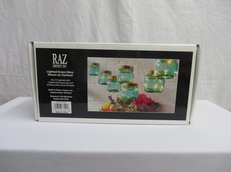 Green Mason Jar Lights from Carter's Flower Shop in Farmville, VA