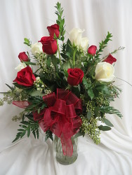Dozen Mixed Roses from Carter's Flower Shop in Farmville, VA