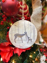 Deer Ornament 2 from Carter's Flower Shop in Farmville, VA