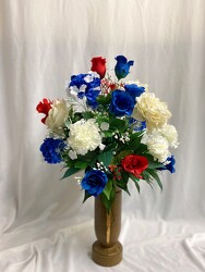 Silk Patriotic Trinity Vase from Carter's Flower Shop in Farmville, VA