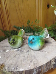 Ceramic Birds from Carter's Flower Shop in Farmville, VA