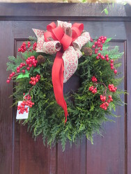 Winter Wreath 14 from Carter's Flower Shop in Farmville, VA