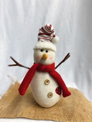 Candy Cane Snowman from Carter's Flower Shop in Farmville, VA