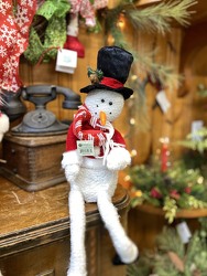 Sitting Snowman  from Carter's Flower Shop in Farmville, VA
