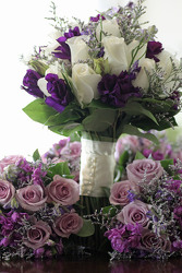 Bridal Bouquet Purple and White 3 from Carter's Flower Shop in Farmville, VA